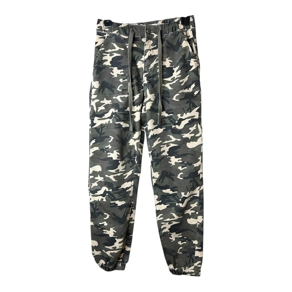 Mica Denim Camouflage High-Rise Utility Joggers